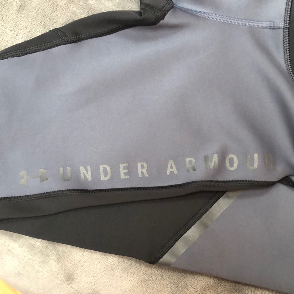 Under Armour, Black and Charcoal Gray Compression, ColdGear Leggings